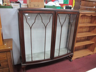 Lot 1559 - 1920s Mahogany Bow Front Display Cabinet, with...