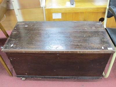 Lot 1587 - XIX Century Painted Pine Blanket Box, 95cm wide.