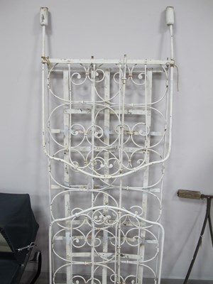 Lot 1159 - White Painted Metal Folding Cot, circa early...