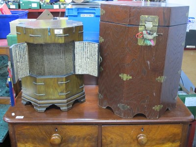 Lot 1569 - Two Oriental Octagonal Storage Cabinets, the...