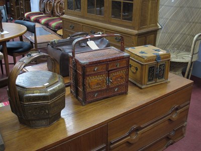 Lot 1628 - Chinese Jewellery Box, with drop mirror to...