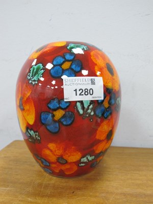 Lot 1280 - Anita Harris 'Floral Medley' Delts Vase, gold...