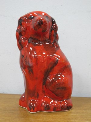 Lot 1276 - Anita Harris Flambé Model of a Spaniel Dog,...