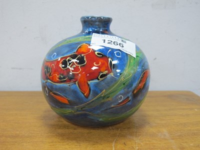 Lot 1266 - Anita Harris 'Koi-Carp' Marrakesh Vase, gold...