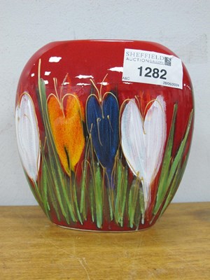 Lot 1282 - Anita Harris 'Crocus' Purse Vase, gold signed,...