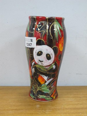 Lot 1247 - Anita Harris 'Panda' Bella Vase, gold signed,...