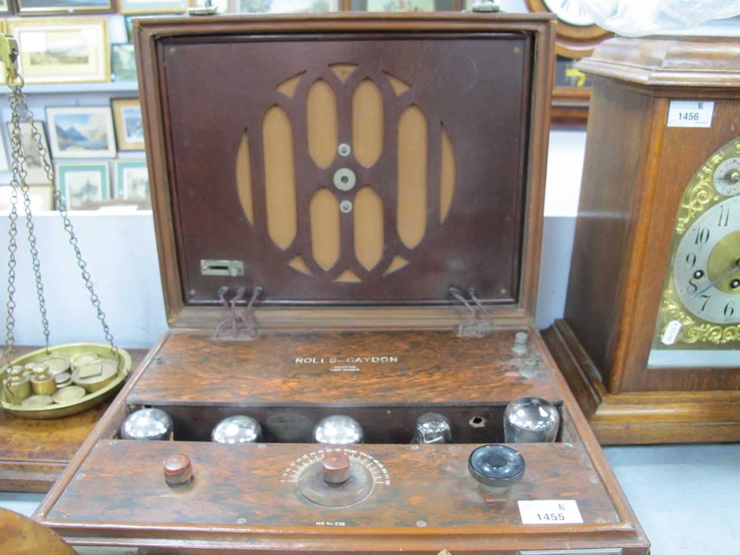 Lot 1455 - A Circa 1930's Rolls-Caydon Radio, in leather...