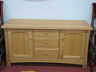 Lot 1543 - Sherry Light Wood Sideboard, with three...