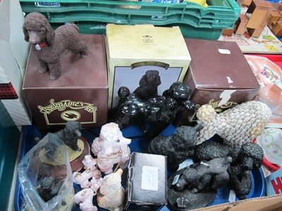 Lot 1098 - Model Poodle Dogs, including Beswick, shell...