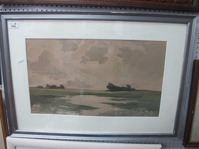 Lot 1505 - Edwin Harris, Rural Scene with Lake in The...