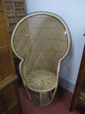 Lot 1638 - Peacock Chair in Wicker, 143cm high.