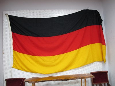 Lot 1489 - German Linen Flag Black, Red and Yellow...