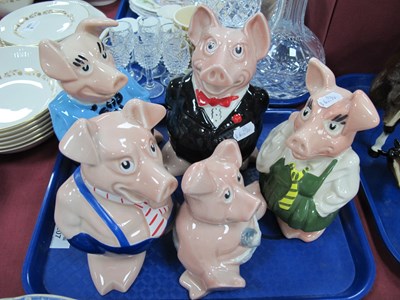 Lot 1207 - Nat West Pottery Piggy Banks, by Wade (5).