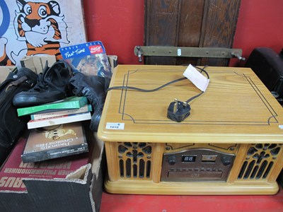 Lot 1010 - A Retro Music Centre, in oak style case,...