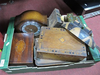 Lot 1042 - Inlaid and Other Workboxes, 1930's clock, desk...