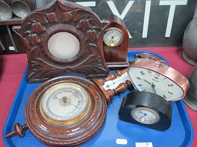 Lot 1355 - Amsua and Ebony Bedside Clocks, Edwardian...