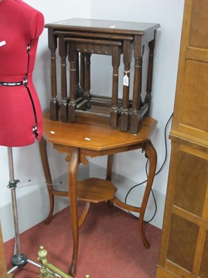 Lot 1556 - Nest of Three Oak Coffee Tables, octagonal...