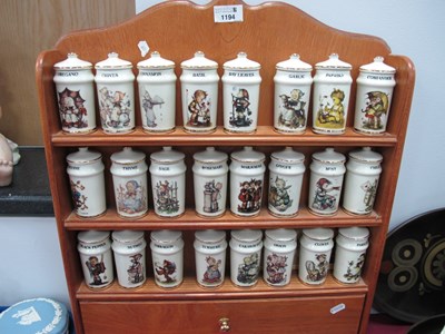 Lot 1194 - The Hummel Spice Jar Collection, twenty-four...