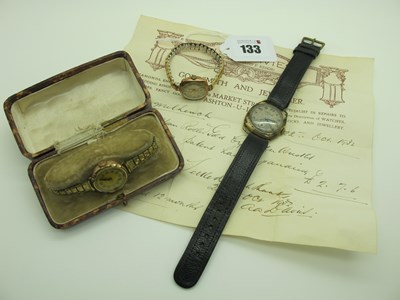 Lot 133 - A 9ct Gold Cased Ladies Wristwatch, on...