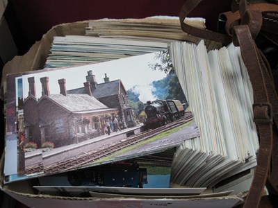 Lot 1428 - Postcards - Mainly train themed:- One Box