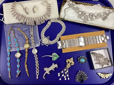 Lot 1 - A Collection of Diamanté Set Jewellery, to...