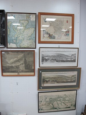 Lot 1522 - Sheffield Themed Prints, maps of Derbyshire...