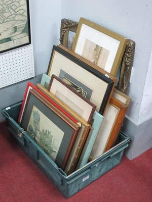 Lot 1525 - Quantity of Prints, Winter Scene Oil:- One Box