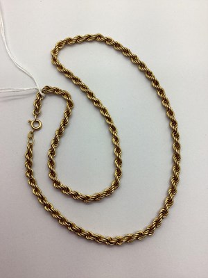 Lot 178 - A 9ct Gold Ropetwist Chain, 46cm long (7.2grams).