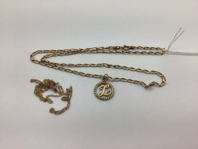 Lot 67 - A 9ct Gold Fancy Link Chain, suspending an...