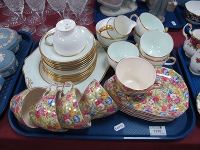 Lot 1235 - Six Royal Winton Chintz TV Saucers and Five...