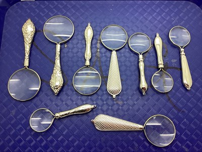 Lot 71 - Nine Modern Decorative Magnifying Glasses :-...