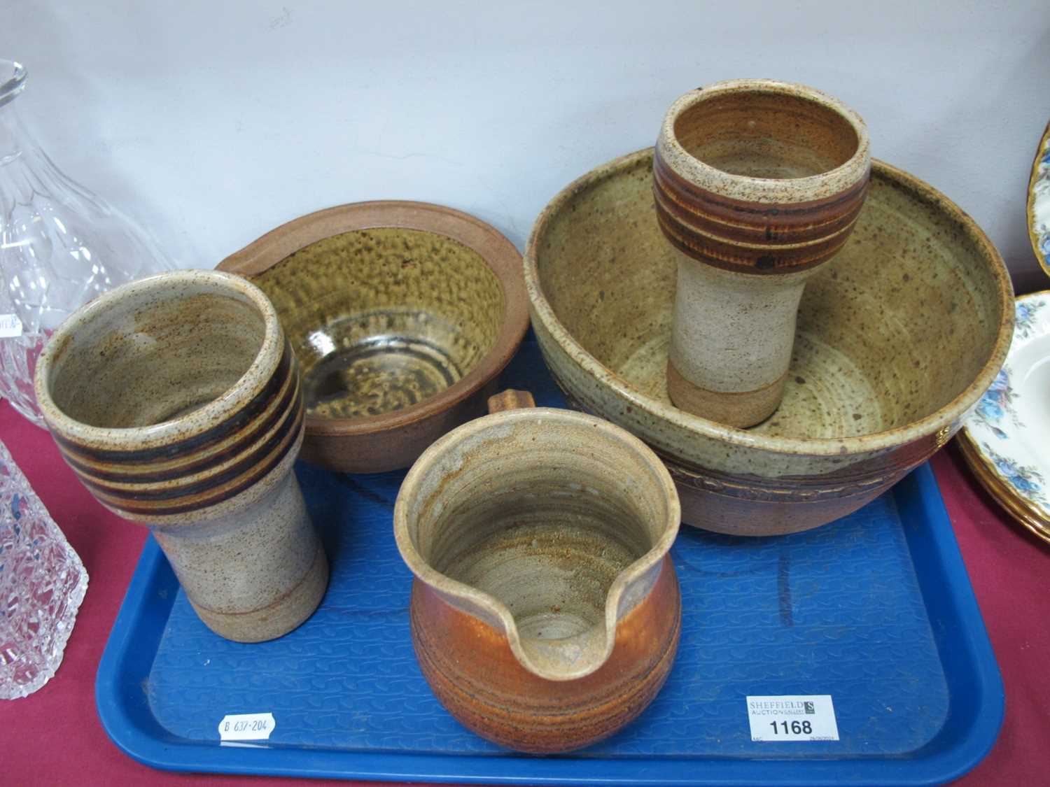 Lot 1168 - Studio Pottery Goblets, signed D.H.W on the...