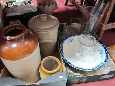 Lot 1146 - XIX Century Storage Jars, glass vases, small...