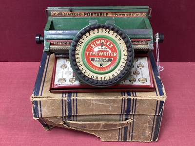 Lot 654 - A Mid XX Century Tinplate Childs Typewriter by...