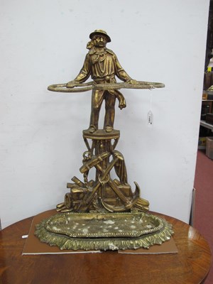 Lot 1491 - XIX Century Style Cast Metal Stick Stand, of a...