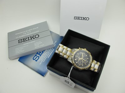 Lot 137 - Seiko; A Modern Solar Chronograph Gent's...