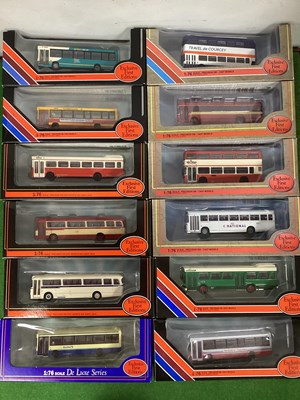 Lot 626 - Twelve 1:76th Scale Diecast Model Buses by EFE...