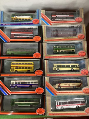 Lot 601 - Twelve 1:76th Scale Diecast Model Buses by EFE...