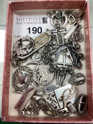 Lot 190 - A Collection of "925" and Other Pendants, to...