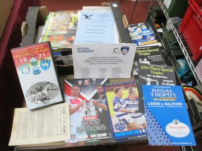 Lot 502 - Rugby League Programmes, magazines, newspapers,...