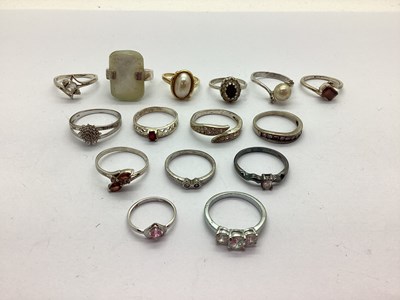 Lot 103 - A Collection of Modern Stone Set Rings, to...