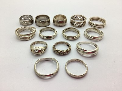 Lot 75 - A Collection of Modern Rings, stamped "925",...