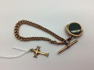 Lot 244 - A 9ct Gold Cross Pendant, of decorative design...