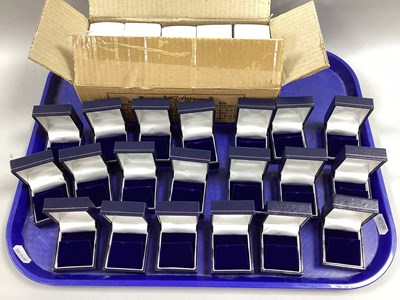 Lot 49 - Twenty Blue Lined Jewellery Boxes :- One Tray