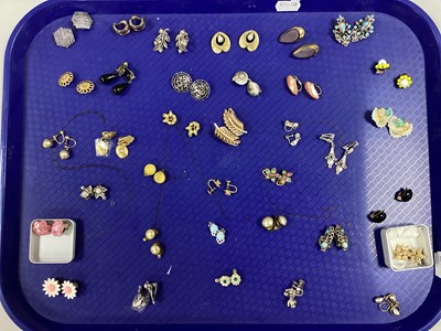 Lot 157 - A Quantity of Clip on Earrings, to include...