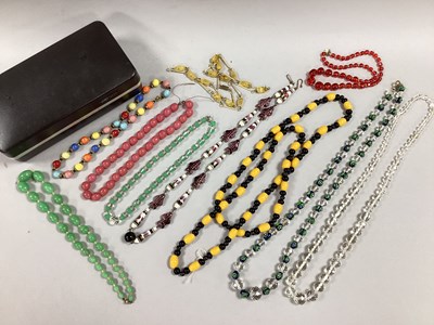 Lot 196 - An Assortment of Glass Bead Necklaces, to...