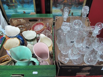 Lot 1022 - Cut Glass Decanters, Doulton and oither...