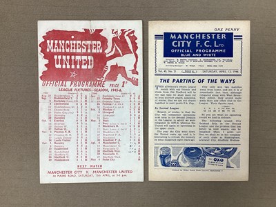 Lot 739 - 1945-6 Manchester United v. Manchester City...