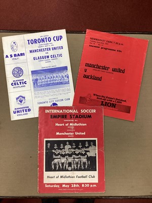 Lot 724 - Manchester United Friendly Away Programmes, 59-...