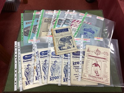 Lot 776 - Manchester City Friendly Programmes 1947-59,...